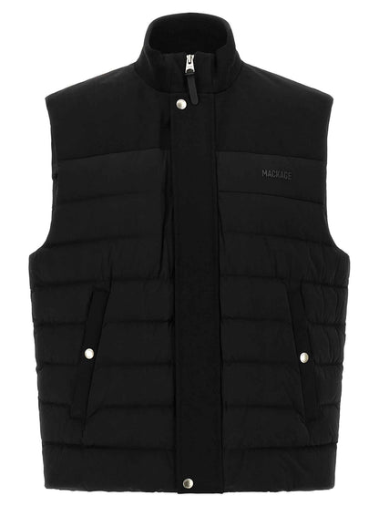 Black Nylon Sleeveless Jacket