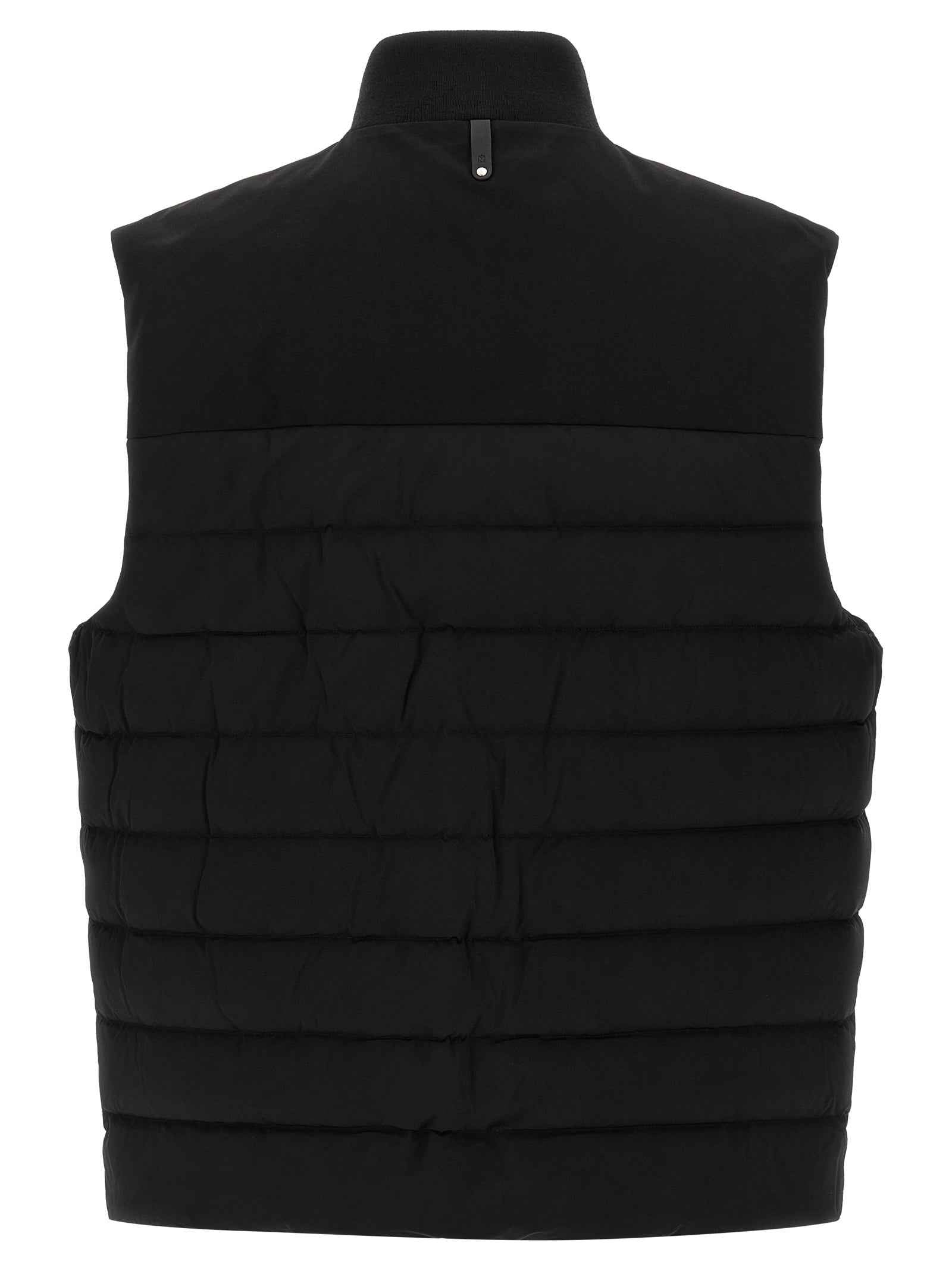 Black Nylon Sleeveless Jacket