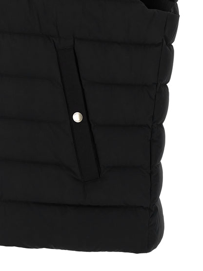 Black Nylon Sleeveless Jacket