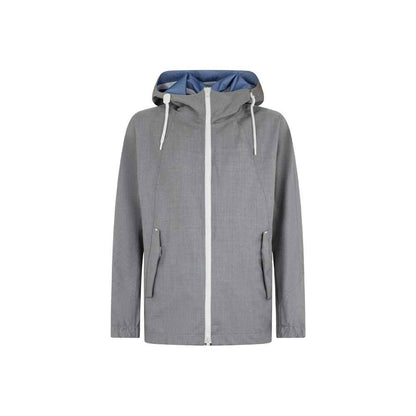 Gray Virgin Wool Shell Jacket