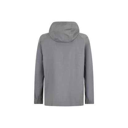 Gray Virgin Wool Shell Jacket