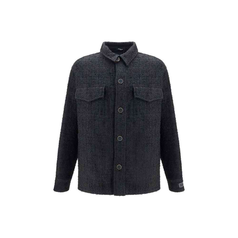 Black Cotton Shell Jacket