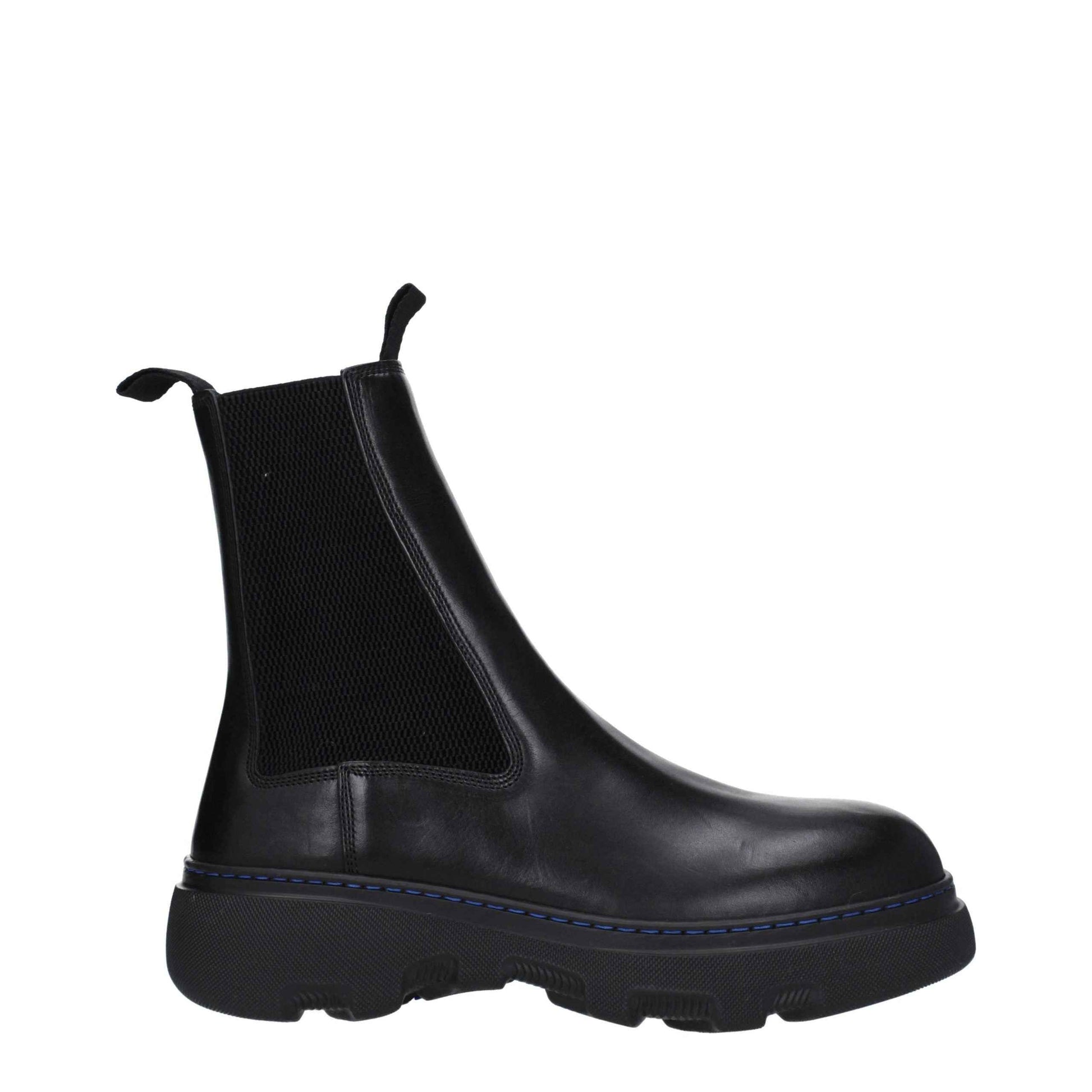 Black Leather Ankle Boots