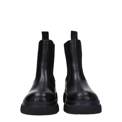 Black Leather Ankle Boots