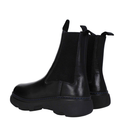 Black Leather Ankle Boots