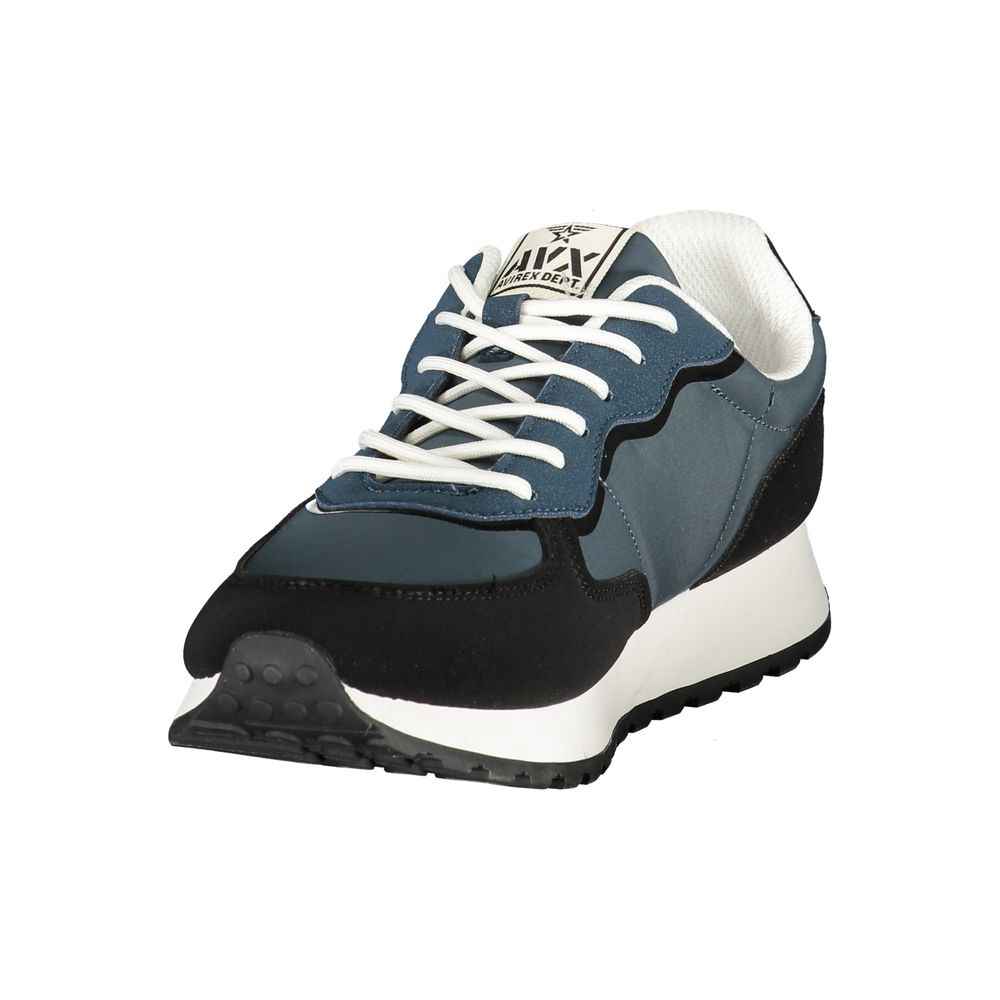 Blue Polyurethane Men's Sneaker