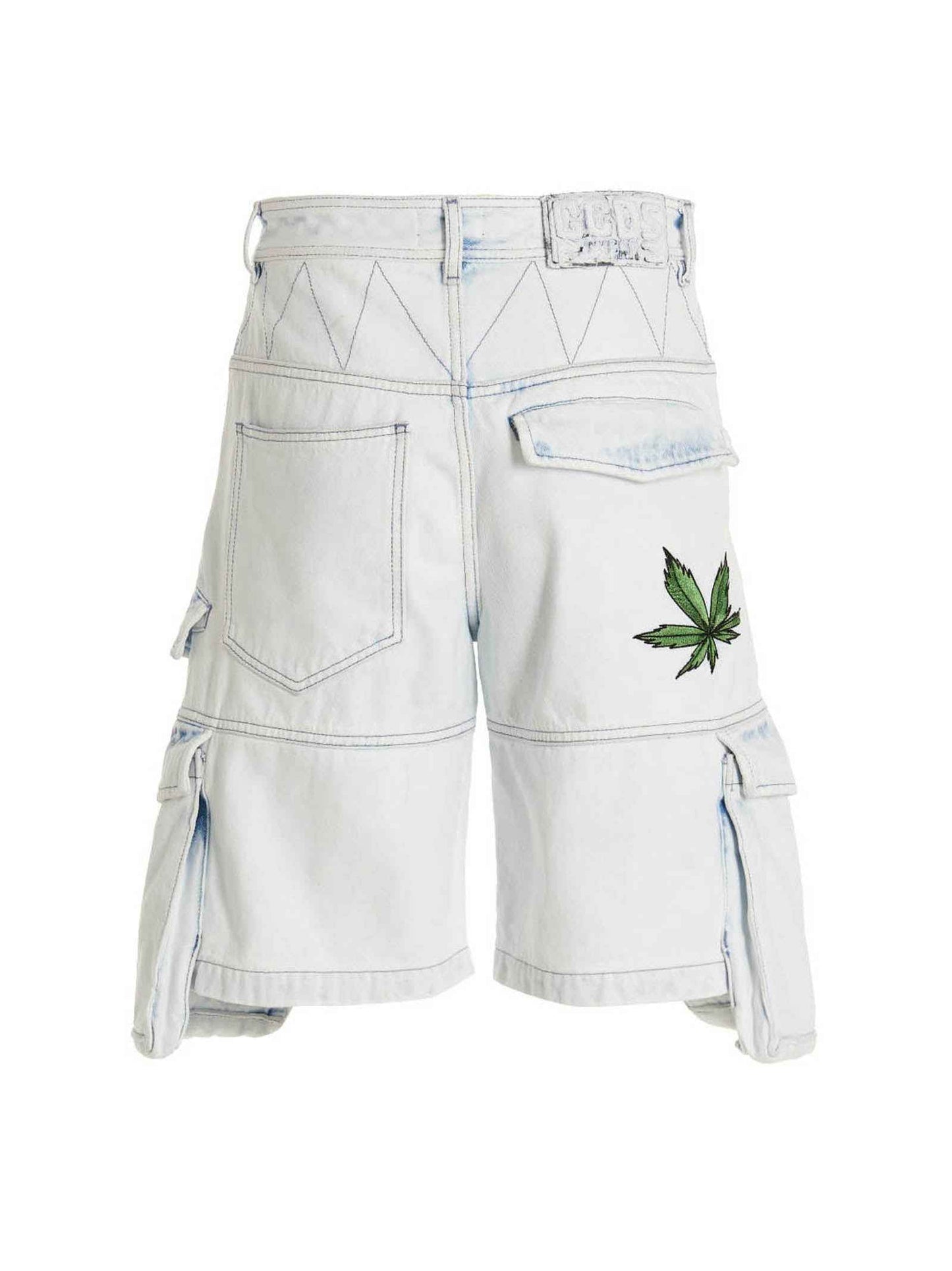 Blue Cotton Bermuda Shorts