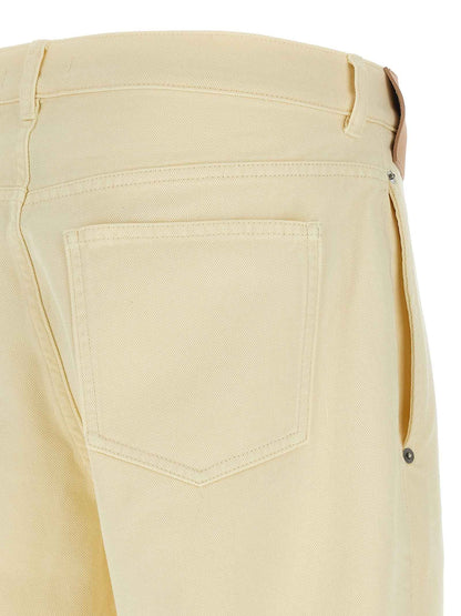 Bicolor Cotton Casual Pants