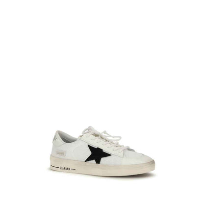 White Calf Leather Bos Taurus Sneakers