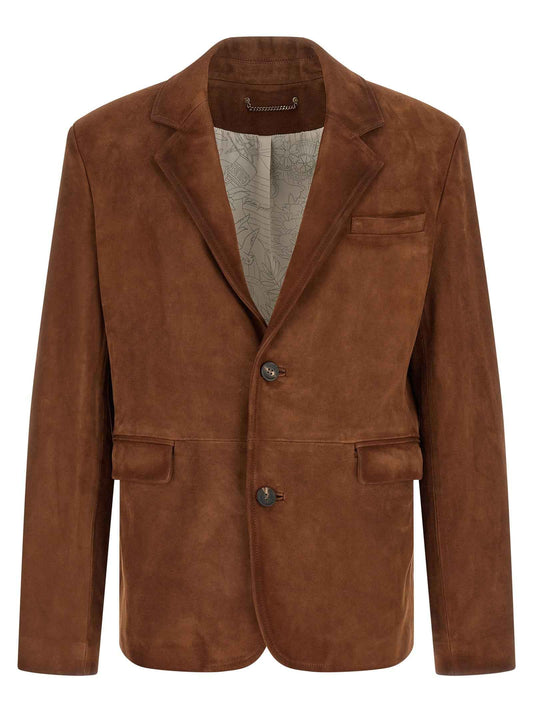 Brown Lamb Leather Leather Jacket