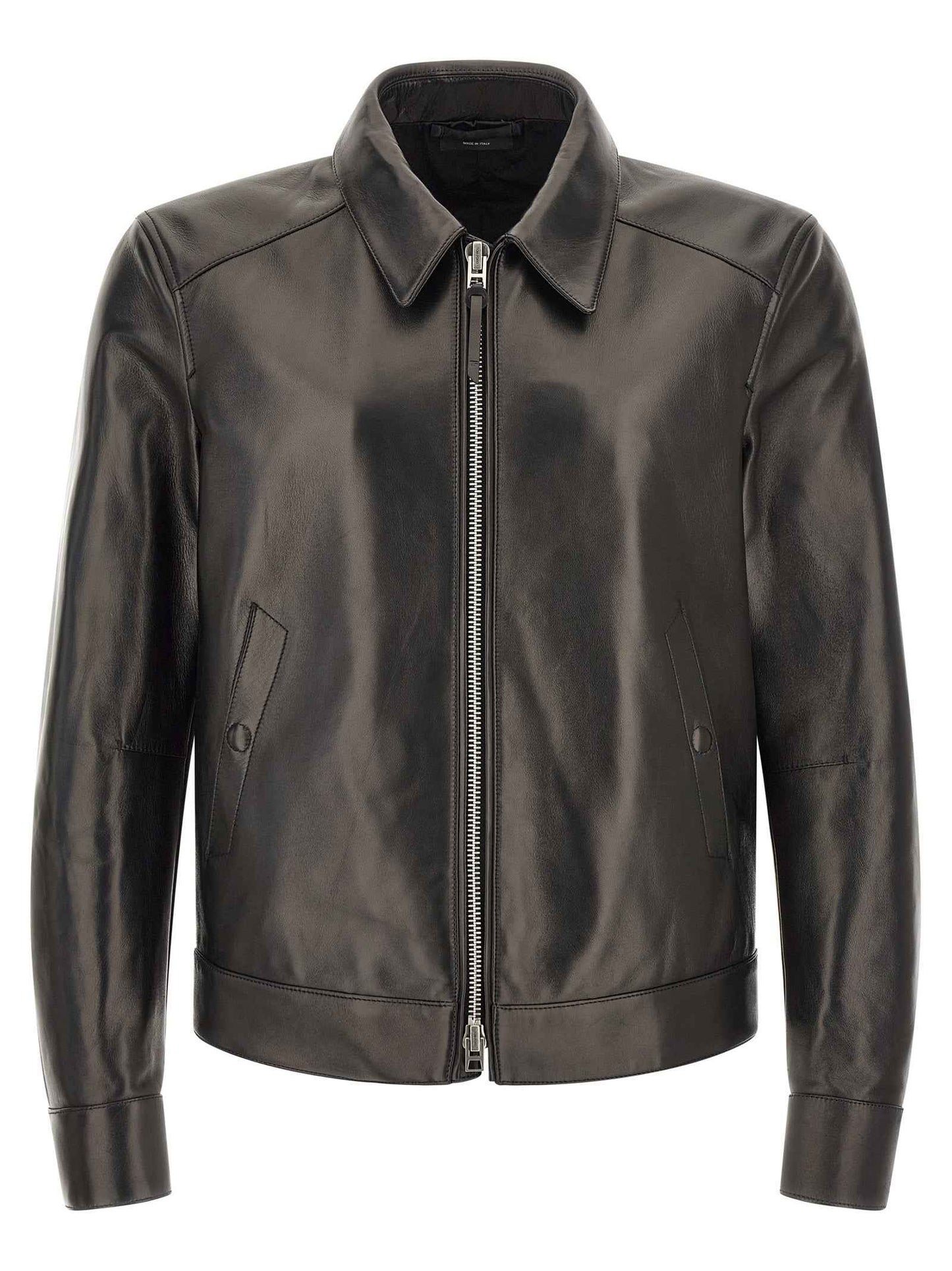 Black Lamb Leather Leather Jacket