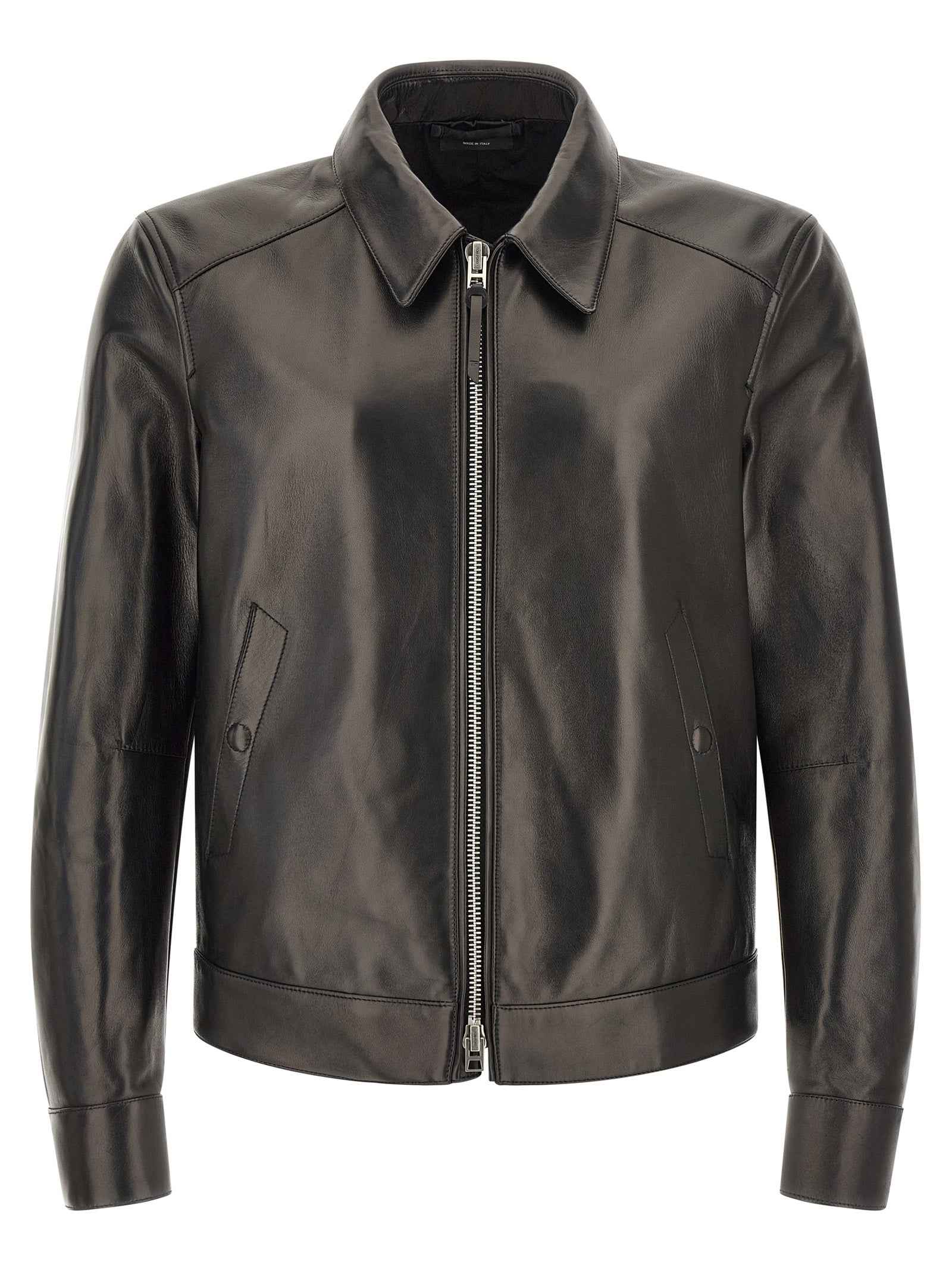 Black Lamb Leather Leather Jacket