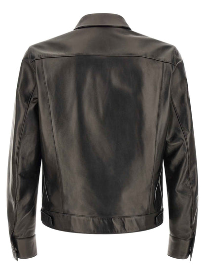 Black Lamb Leather Leather Jacket