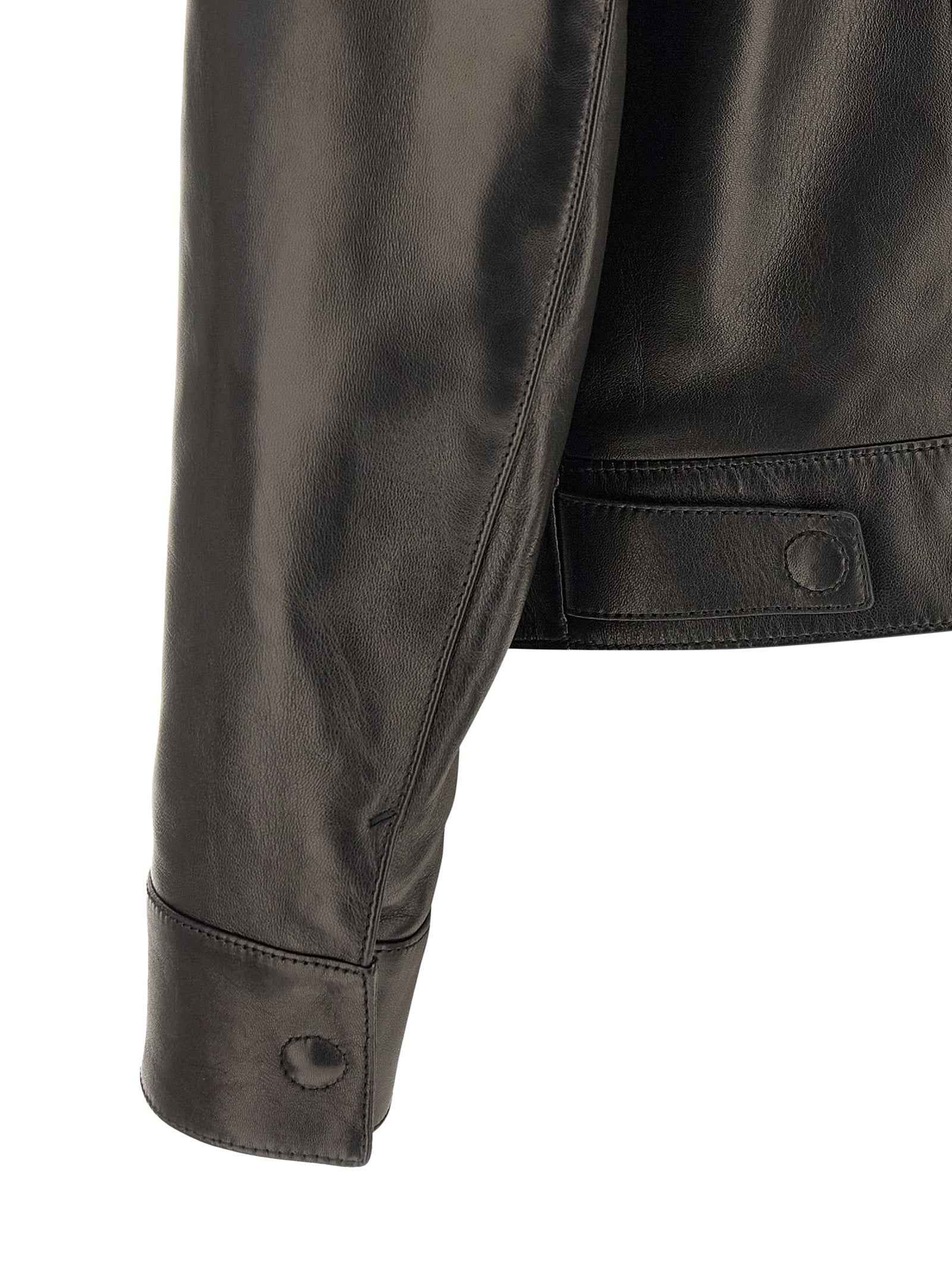 Black Lamb Leather Leather Jacket