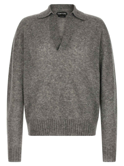 Gray Cashmere Cardigan