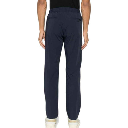 Blue Elastane Casual Pants