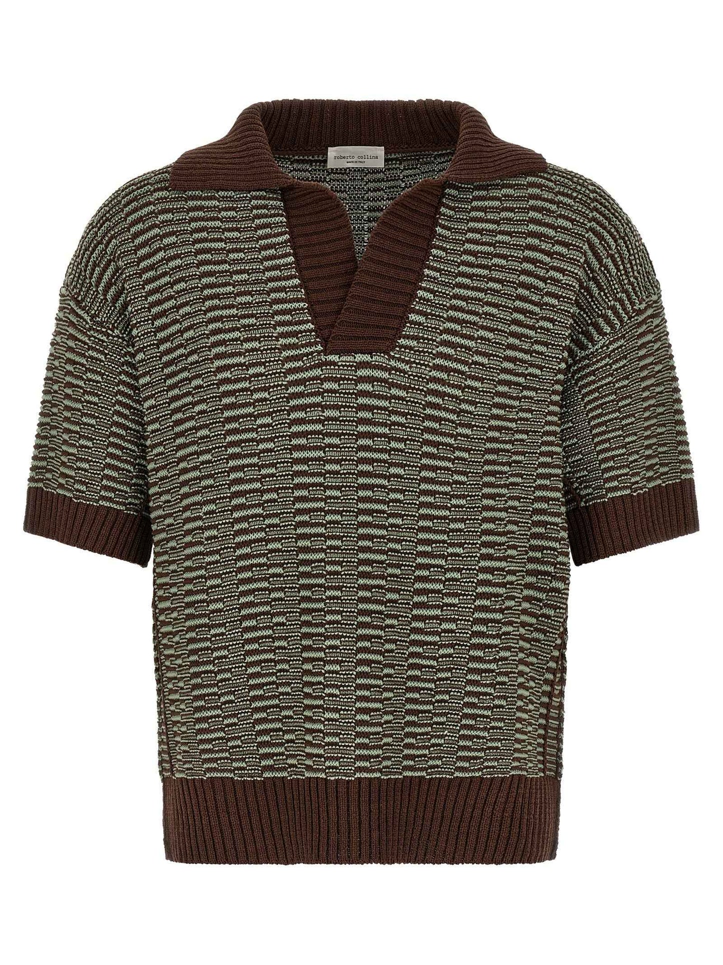 Brown Cotton Polo Shirt