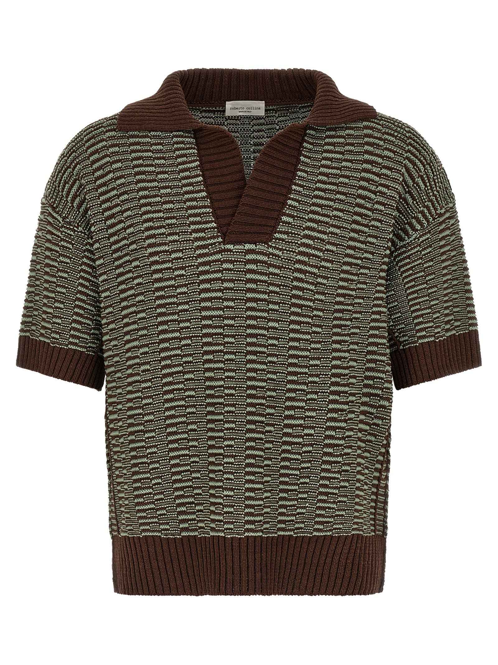 Brown Cotton Polo Shirt