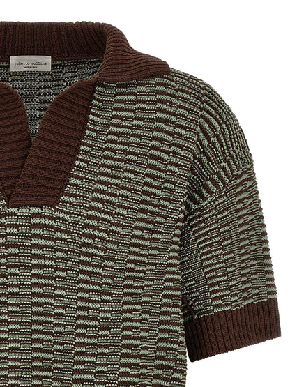 Brown Cotton Polo Shirt