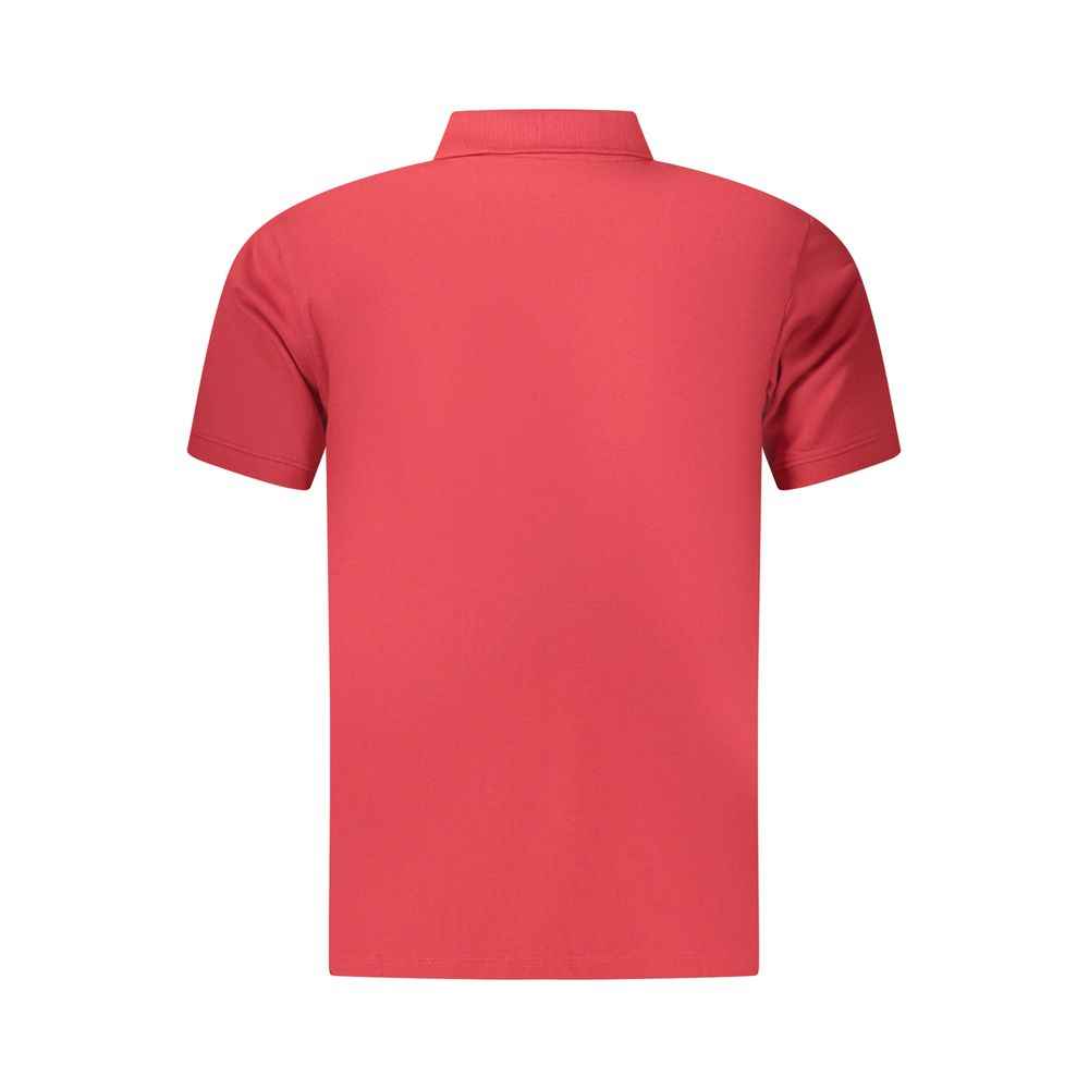 Red Cotton Men Polo Shirt