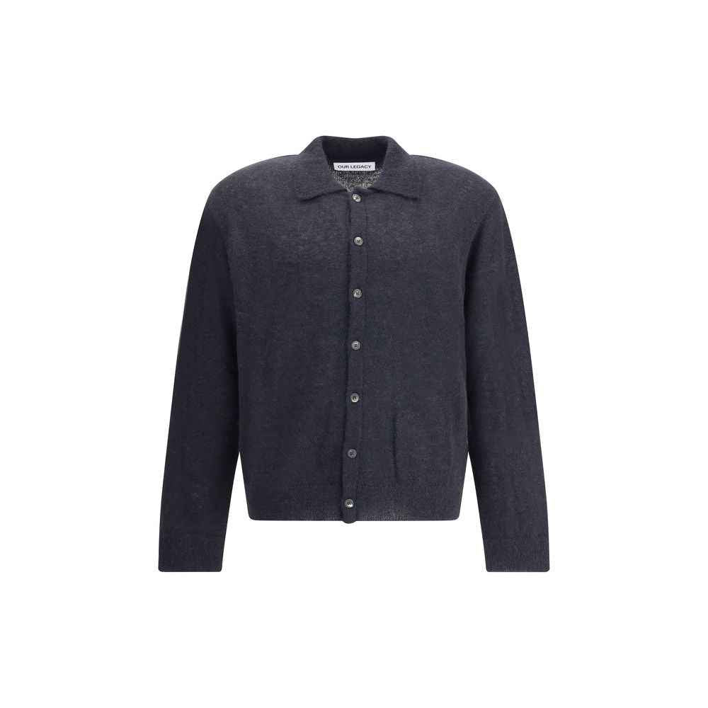 Black Alpaca Vicugna Pacos Cardigan
