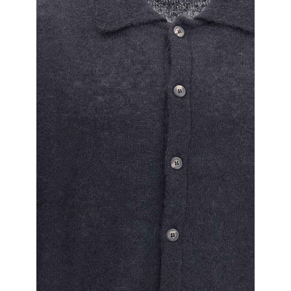 Black Alpaca Vicugna Pacos Cardigan