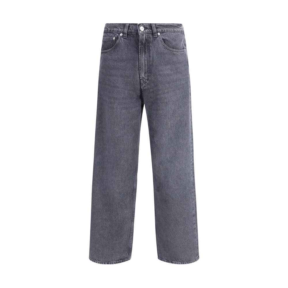 Black Cotton Relaxed Fit Jeans