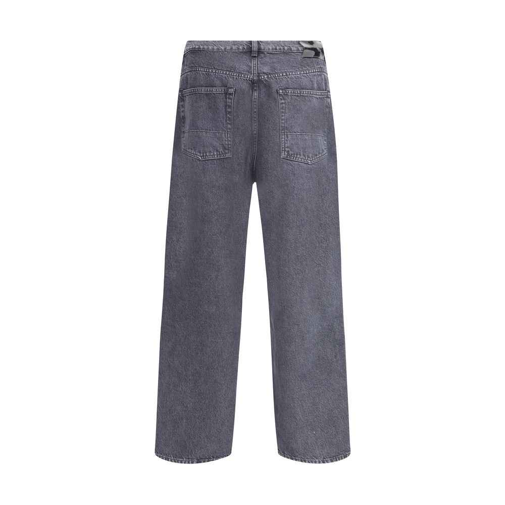 Black Cotton Relaxed Fit Jeans