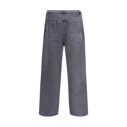 Black Cotton Relaxed Fit Jeans