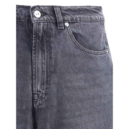Black Cotton Relaxed Fit Jeans