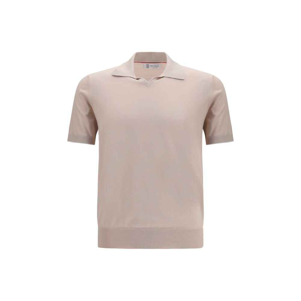 Beige Cotton Polo Shirt