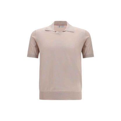 Beige Cotton Polo Shirt