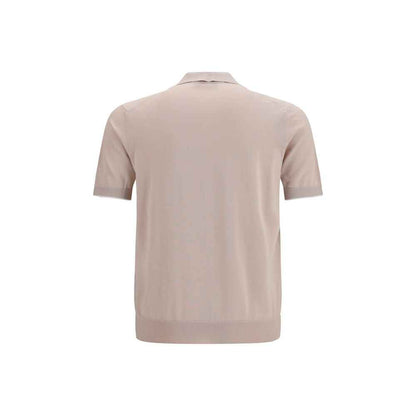 Beige Cotton Polo Shirt