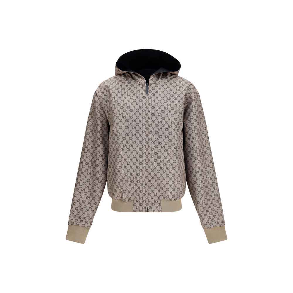 Black Polyester Bomber