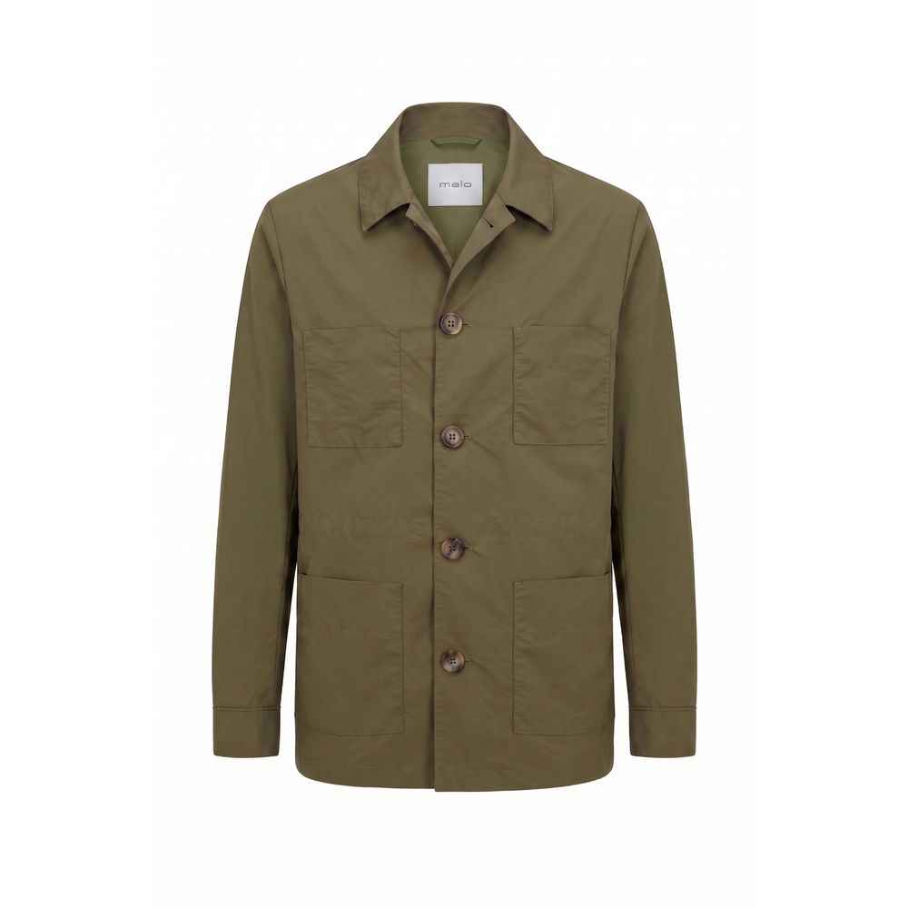 Green Nylon Men Jacket