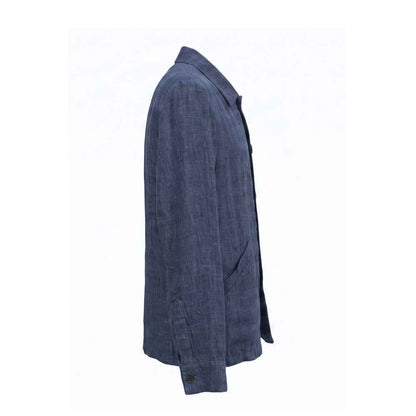 Blue Linen Men's Jacket
