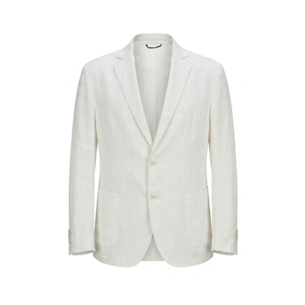 White Linen Men's Jacket
