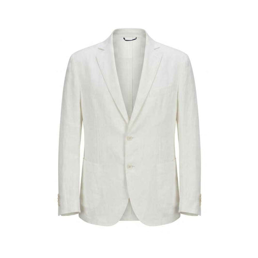 White Linen Men's Jacket