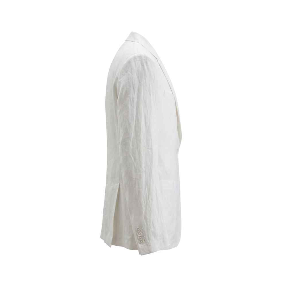 White Linen Men's Jacket
