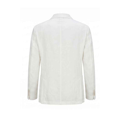 White Linen Men's Jacket