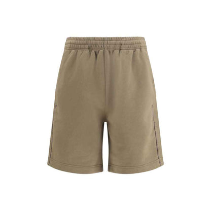 Brown Cotton Bermuda Shorts