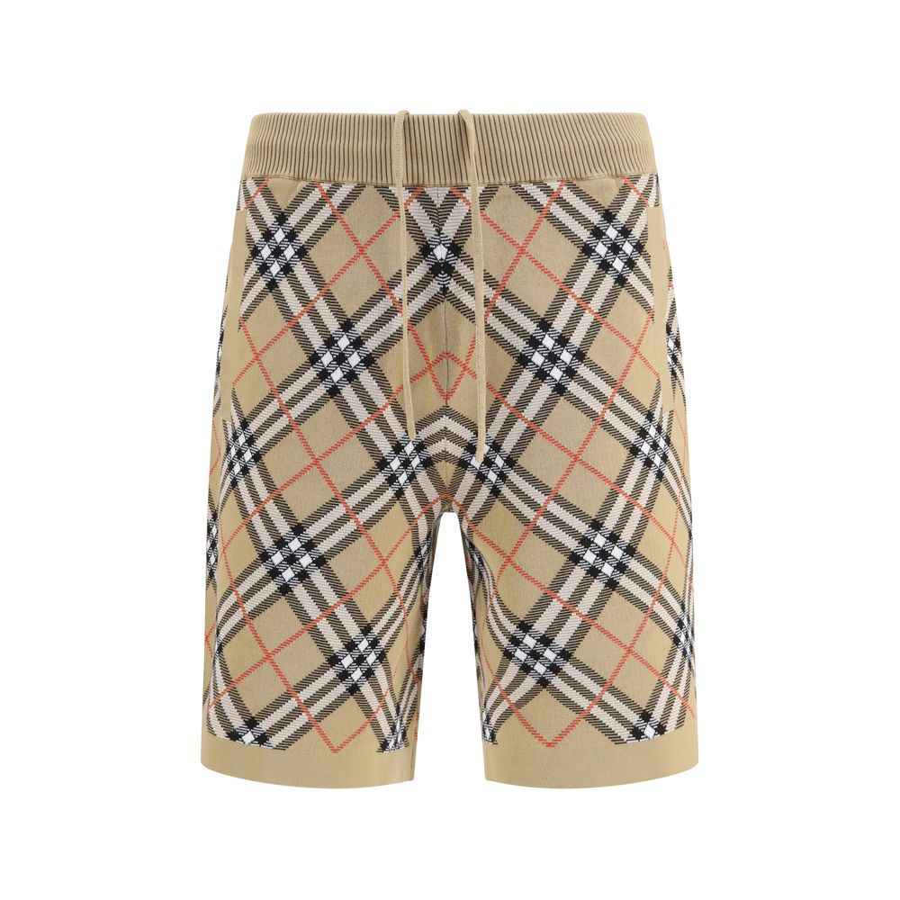 Beige Cotton Bermuda Shorts