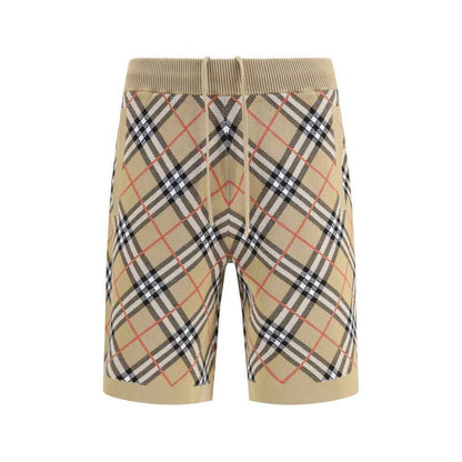 Beige Cotton Bermuda Shorts