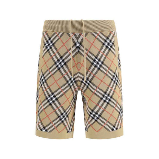 Beige Cotton Bermuda Shorts