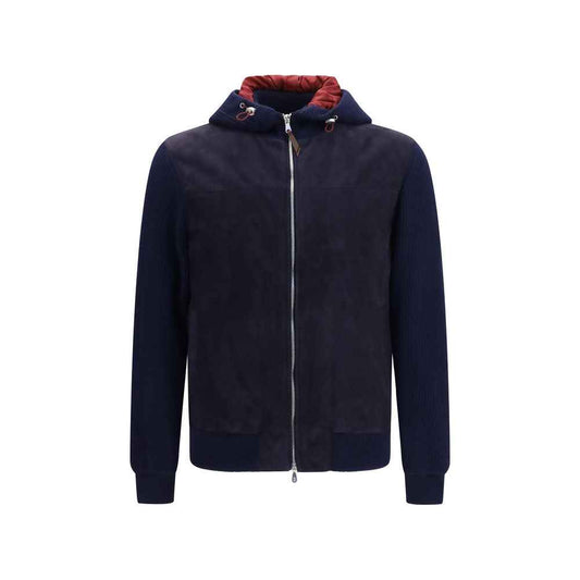 Blue Wool Oves Aries Full-Length Jacket
