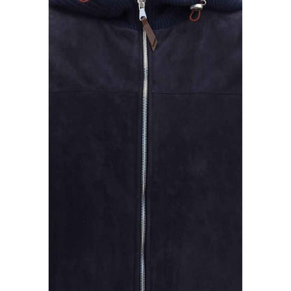 Blue Wool Oves Aries Full-Length Jacket