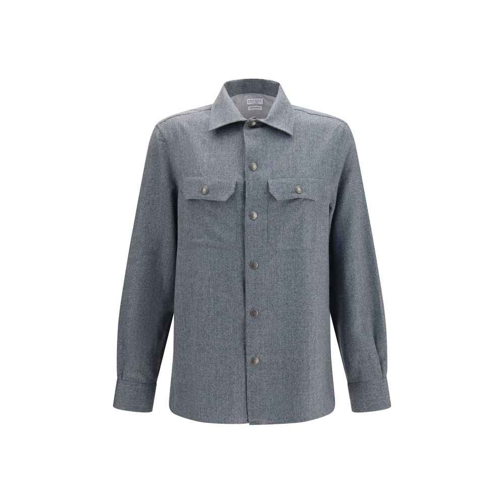 Gray Wool Oves Aries Dress Shirt