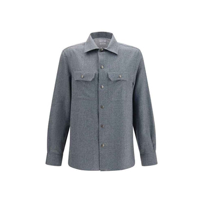 Gray Wool Oves Aries Dress Shirt