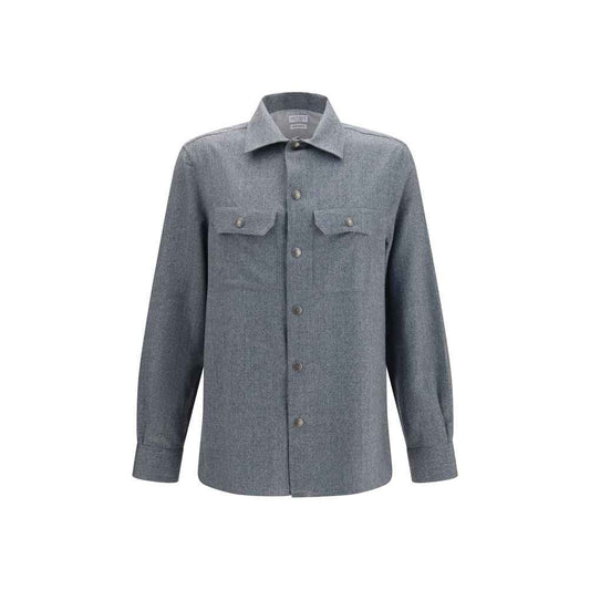 Gray Wool Oves Aries Dress Shirt