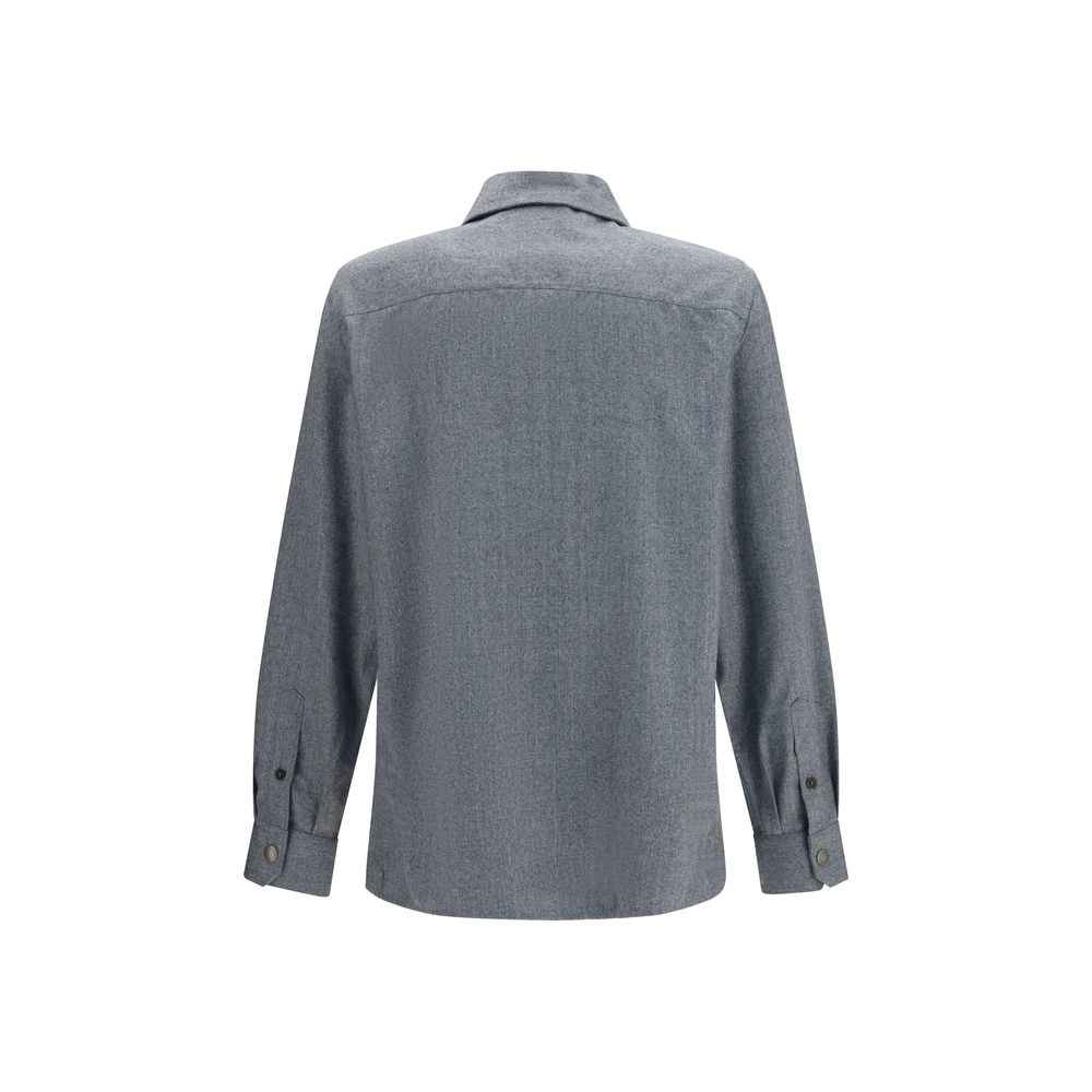 Gray Wool Oves Aries Dress Shirt